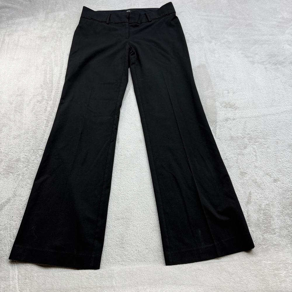 Loft Marisa Trouser Women 4 Black Wide Leg Dress Pant Professional Office Career